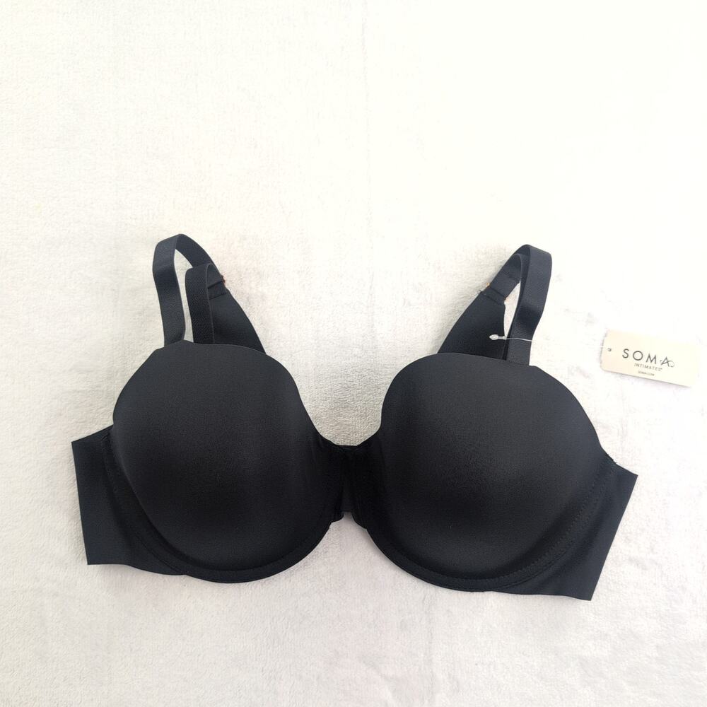 Soma Intimates NWT Vanishing360 Perfect Coverage Underwire Bra Black Women's 40C
